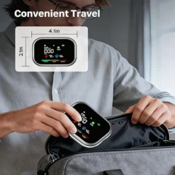 Alternative view of Portable Multi-Gas Alarm with LCD Display & Battery Backup