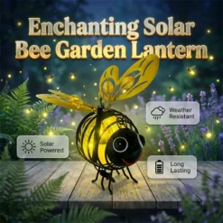 Alternative view of 🐝 50% OFF NOW! ☀️ Outdoor Hanging Solar Bee Light – Charming garden decor, auto-on at dusk – Perfect gift for plant lovers, moms or anyone who smiles ❤️🌿✨