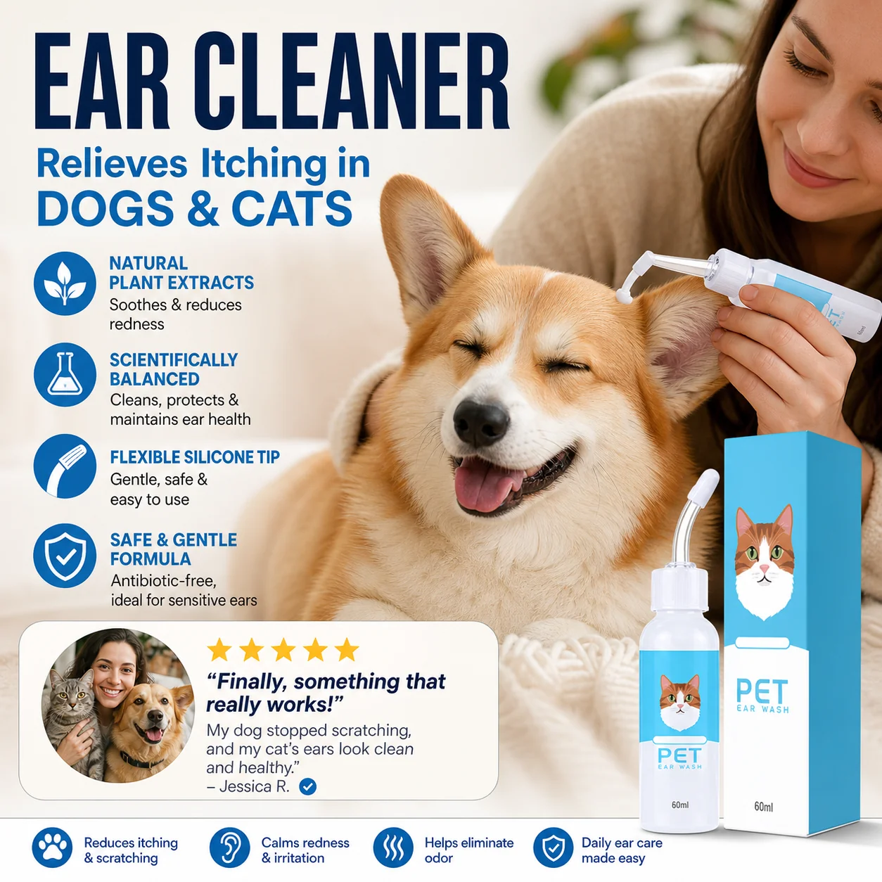 πΆπ± Ear cleaner, Relieves itching in dogs & cats - Image 13