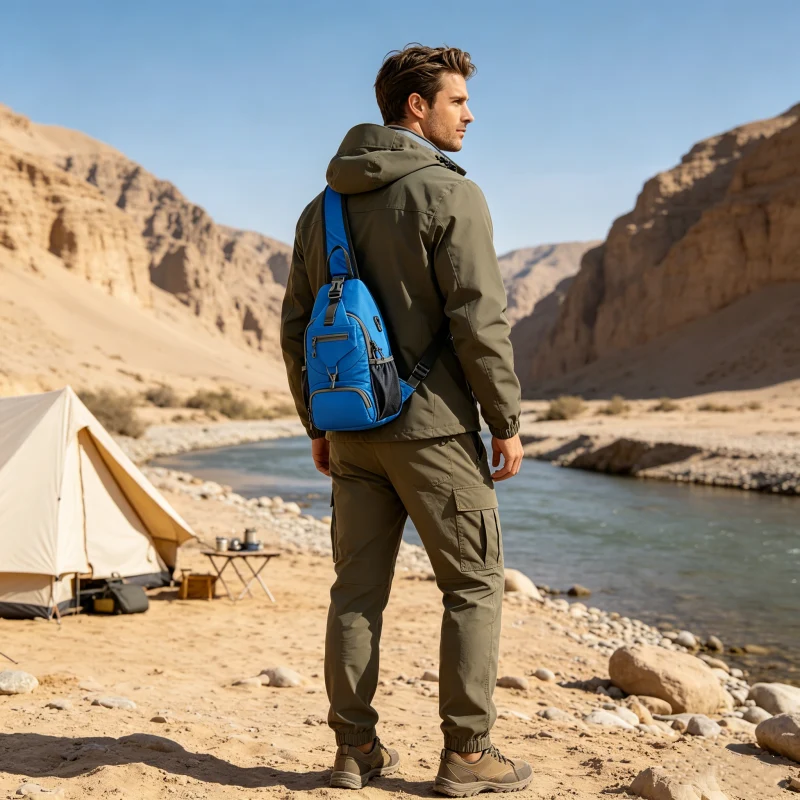π 50% OFF NOW! π§ Men's Outdoor Sling Bag β Multi-Pocket, Water-Resistant & Breathable β Perfect for Travel & Daily Use β¨ - Image 3