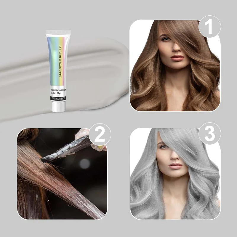 💥2025 new upgrade🎁2-in-1 Natural Essence Extract Silver Hair Dye🔥Safer and Long-lasting - Image 7