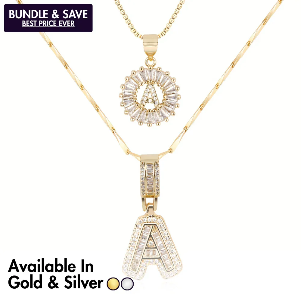 🎁New Year Sale 50% OFF💖2 Pack - Initial Letter Pendant Necklaces - Image 24