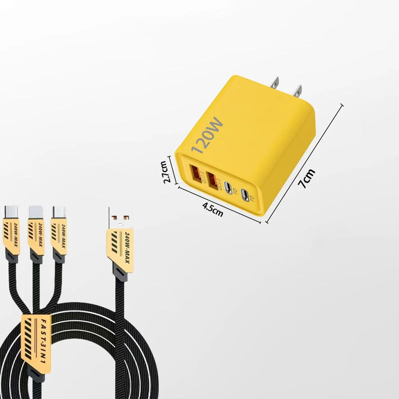120W 4-Port Fast Charger Block - Image 6
