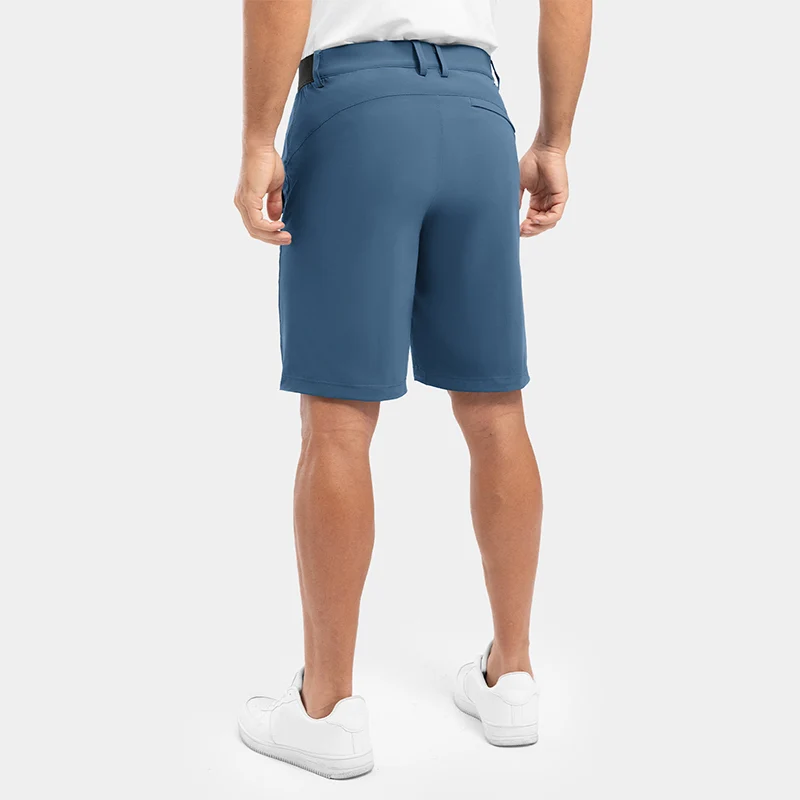 Men's Solid Color Flat Front Shorts - Image 4