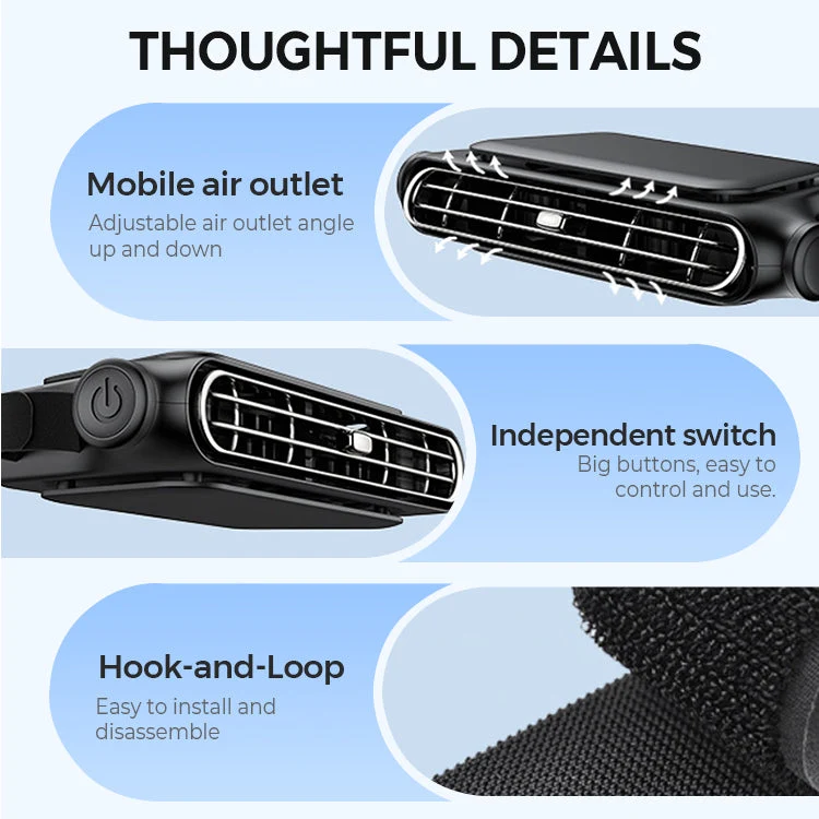π 50% OFF NOW!π¨ Car Seat Fan β Dual Turbine & USB Powered β Portable Air Cooler for Summer βοΈ - Image 5