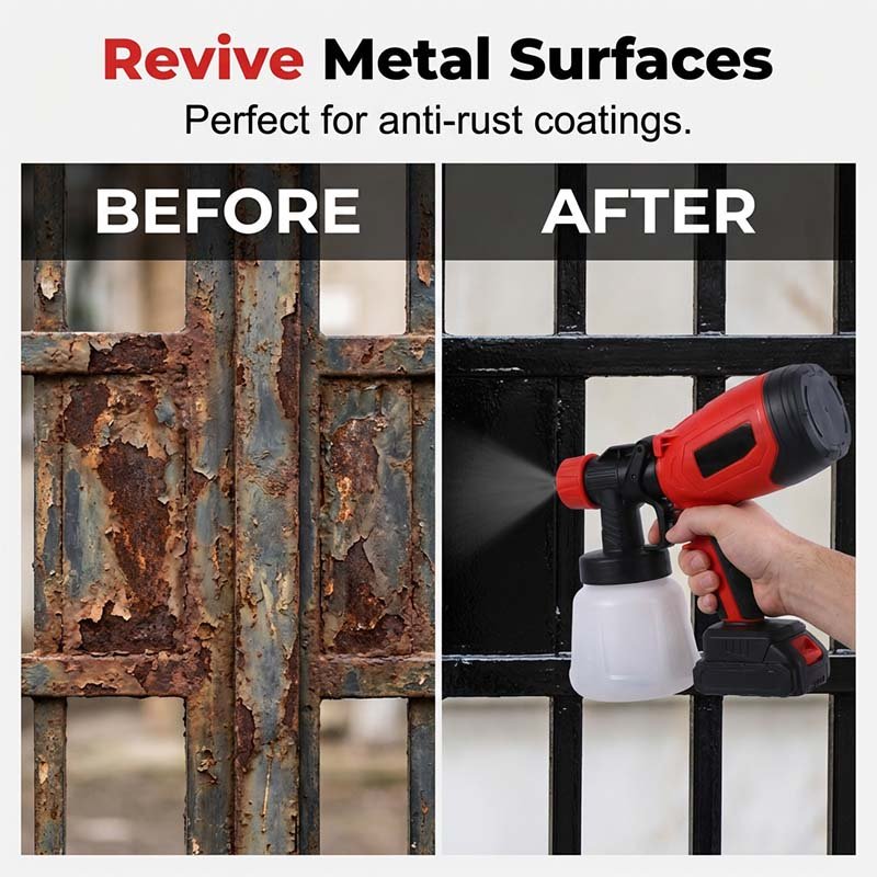 π¨π Cordless paint sprayer β 2 batteries, versatile, for painting & gardening! - Image 6