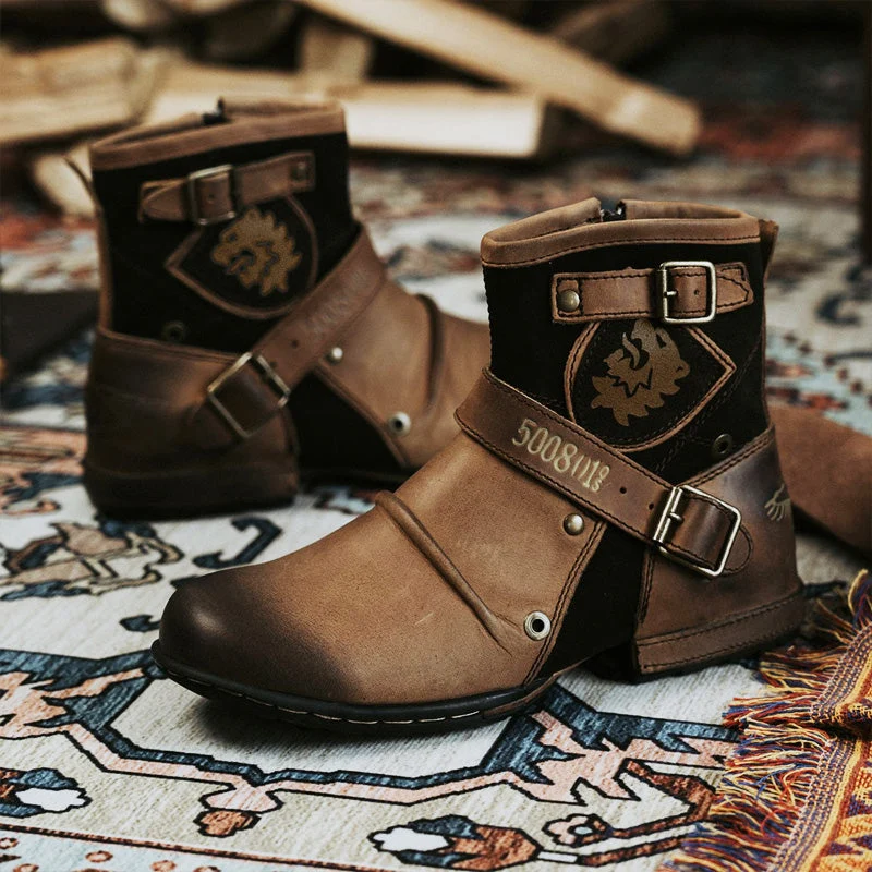 🔥🖤Black Friday Sale:50% OFF🔥Men's Western Cowboy Style Leather Boots - Image 5