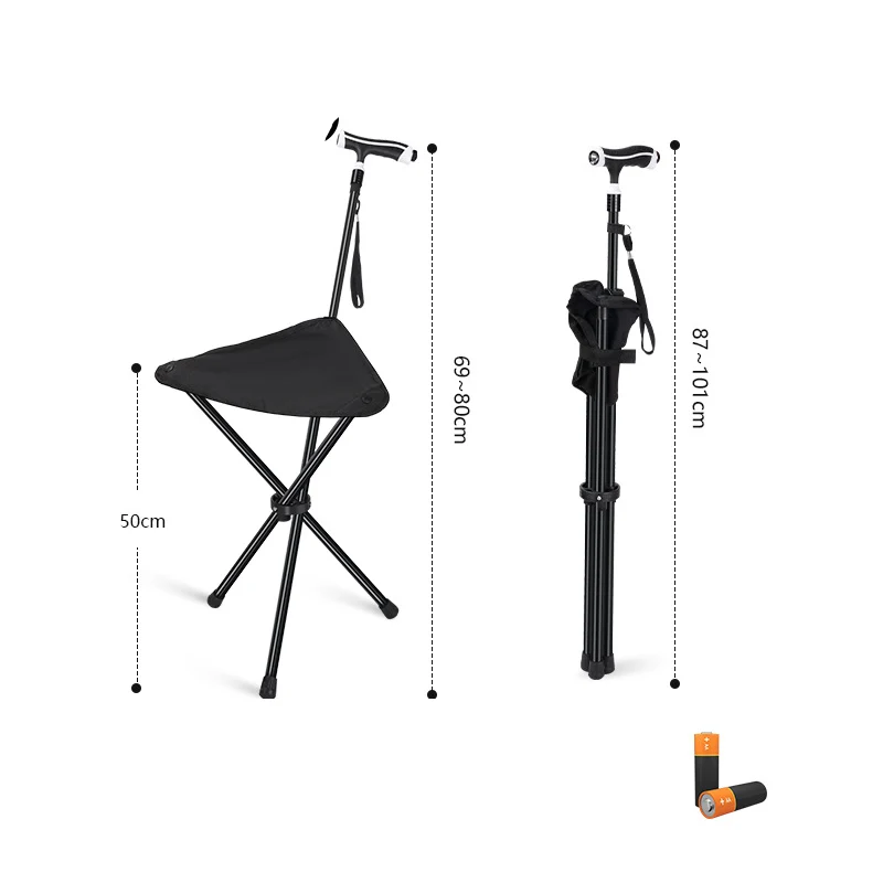 Folding Walking Cane with Seat - Image 9