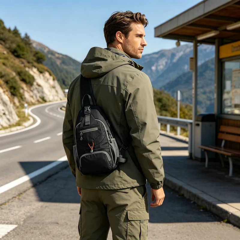 π 50% OFF NOW! π§ Men's Outdoor Sling Bag β Multi-Pocket, Water-Resistant & Breathable β Perfect for Travel & Daily Use β¨ - Image 4