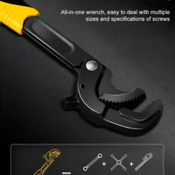Alternative view of Universal Pointed Tail 3-Sided Self-Locking Ratchet Wrench