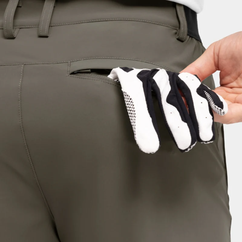 Men's Solid Color Flat Front Shorts - Image 6