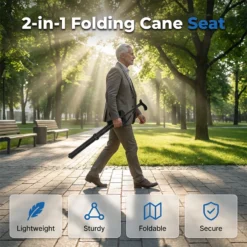 Folding Walking Cane with Seat