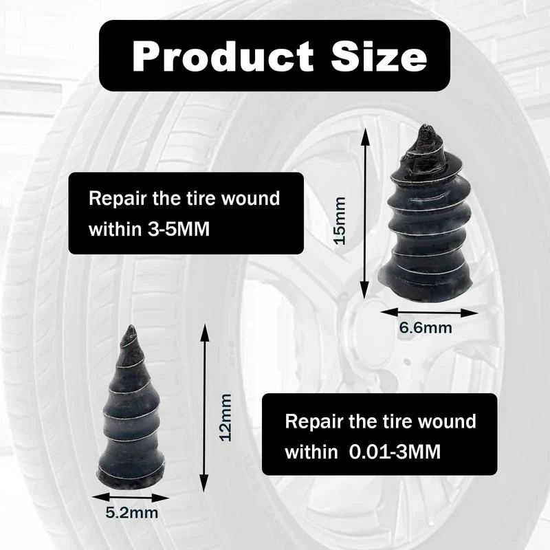🔩60PCS Tire Repair Rubber Nails Kit with 2 Sizes - Image 11