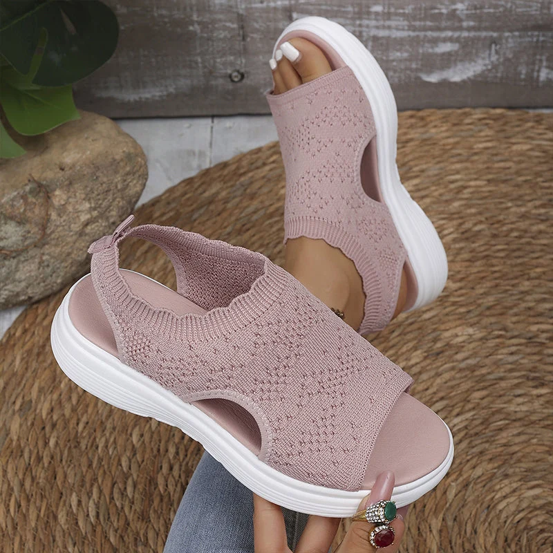 ⏳LAST DAY SALE ONLY £12.99!!💐 Women's Breathable Knit Platform Sandals – Air-permeable knit upper, cushioned sole & lightweight comfy summer footwear ✨ - Image 15