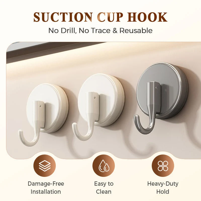 đ˘đ˘Buy 1 get 1 free !! â°Seamless and flexible⨠Pull to hangâno drilling required!đ Super-strong suction cup hooksâuse them anywhere!