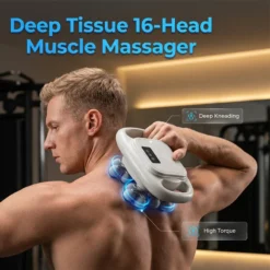 Cordless Muscle Massager with 16 Massage Heads