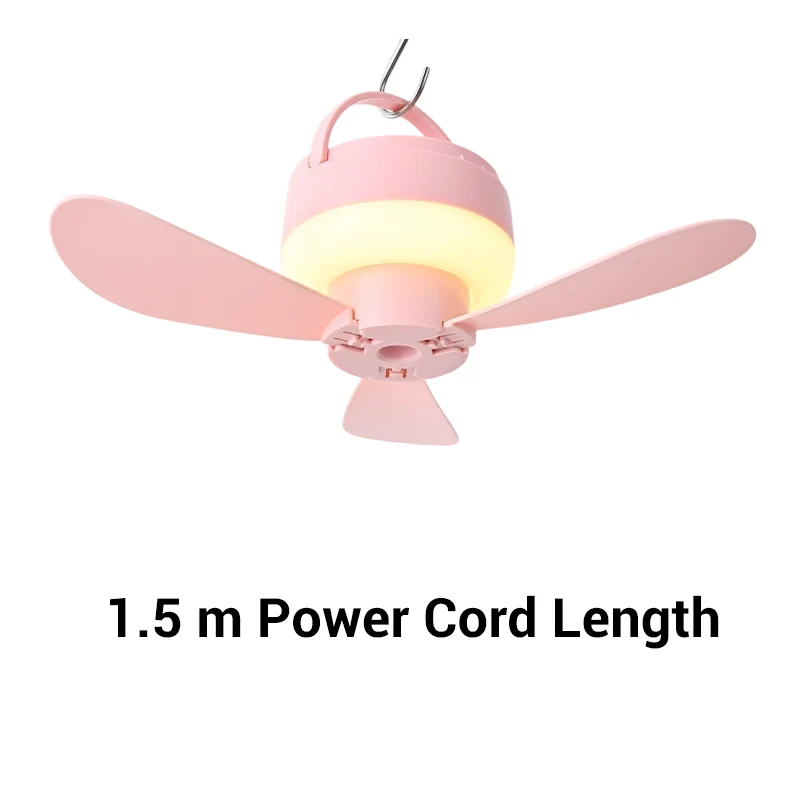 Rechargeable Hanging Fan with LED Night Light - Image 10
