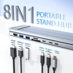 Alternative view of 🏆50% OFF🏆 USB-C Docking Station Laptop Stand with 4K HDMI⚡