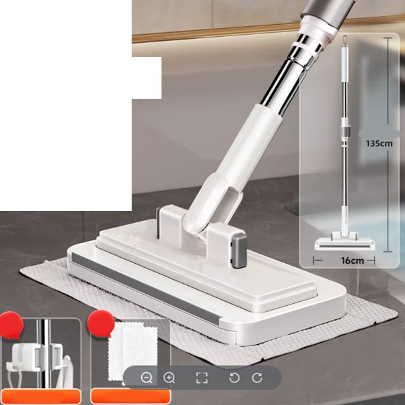Hands-Free Flat Mop with Universal Cloth Clamp - Image 12