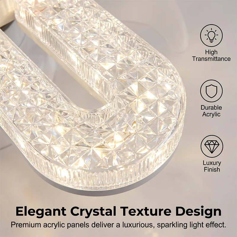 Crystal-Effect LED 5-Blade LED Fan Light - Image 2