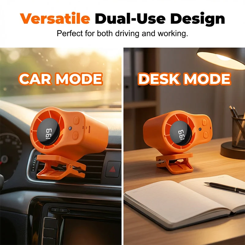 Hands-Free Personal Cooling Fan with LED Display - Image 6