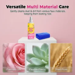 Alternative view of Artificial Flower Cleaning Spray with Towel