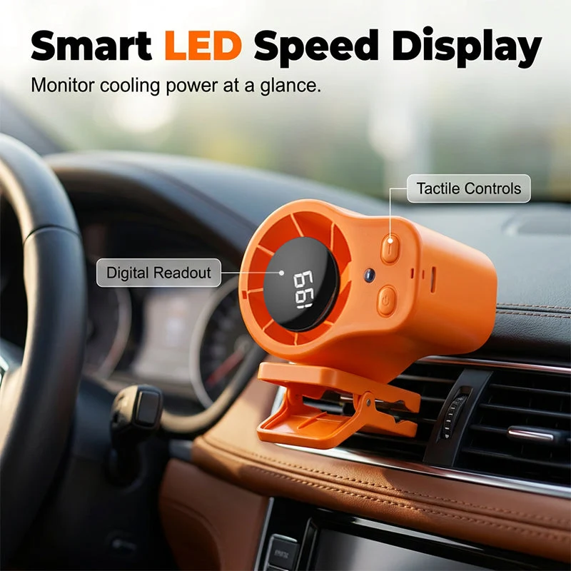 Hands-Free Personal Cooling Fan with LED Display - Image 4