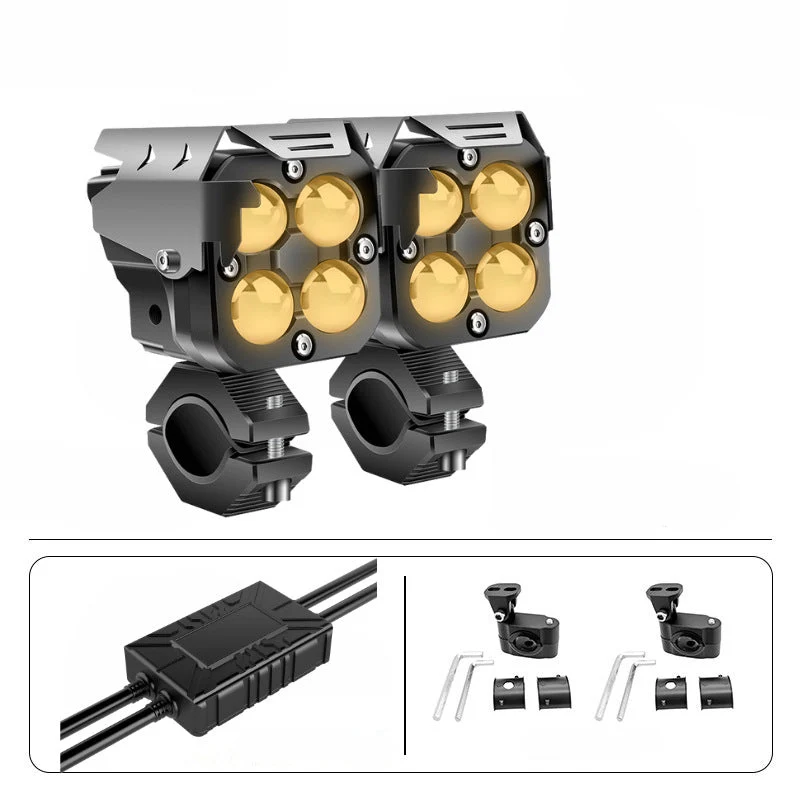 High-Power Quad-Lens Motorcycle LED Spotlight - Image 12