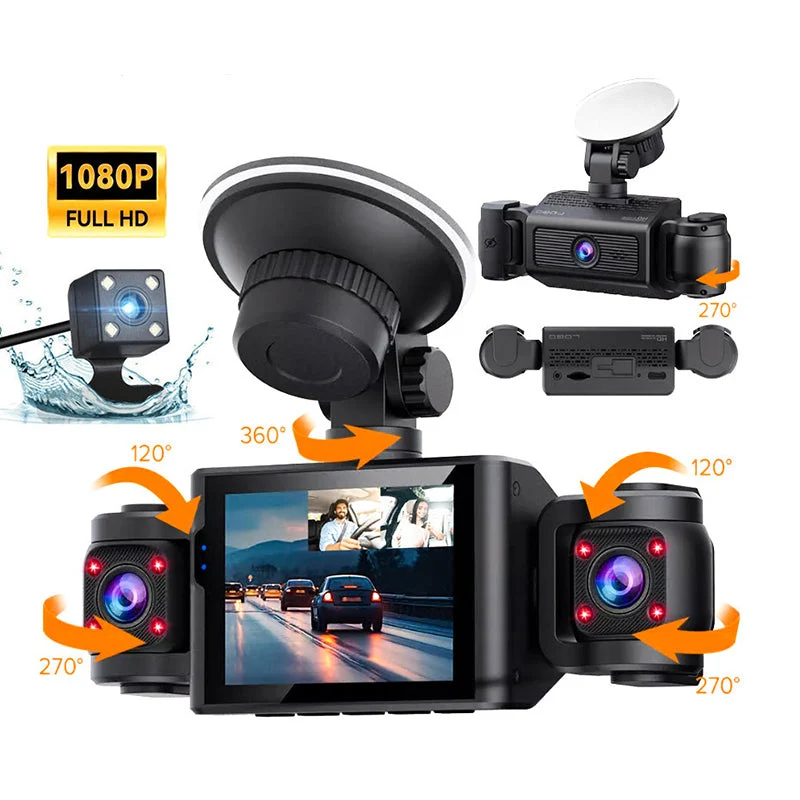 3-Channel 1080P Dash Cam with Rotatable Lenses - Image 10