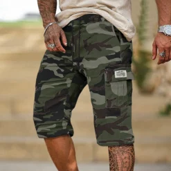 🩳50% OFF NOW! 🔥 Men's Camouflage Cargo Shorts – Multi-Pocket, Adjustable Waist & Breathable Fabric for Outdoor 🏕️