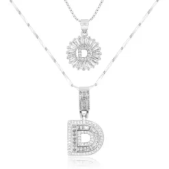 Alternative view of 🎁New Year Sale 50% OFF💖2 Pack - Initial Letter Pendant Necklaces