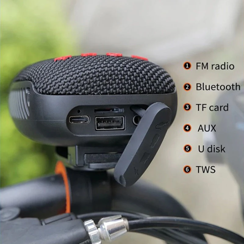 Waterproof Bicycle Bluetooth Speaker with Mounting Bracket - Image 8