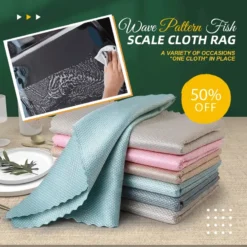 Fish scale rag towel