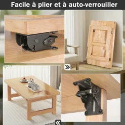 Alternative view of ⏳Limited 50% Discount🎁Heavy Duty Folding Table Leg Brackets with Self-Locking Hinges