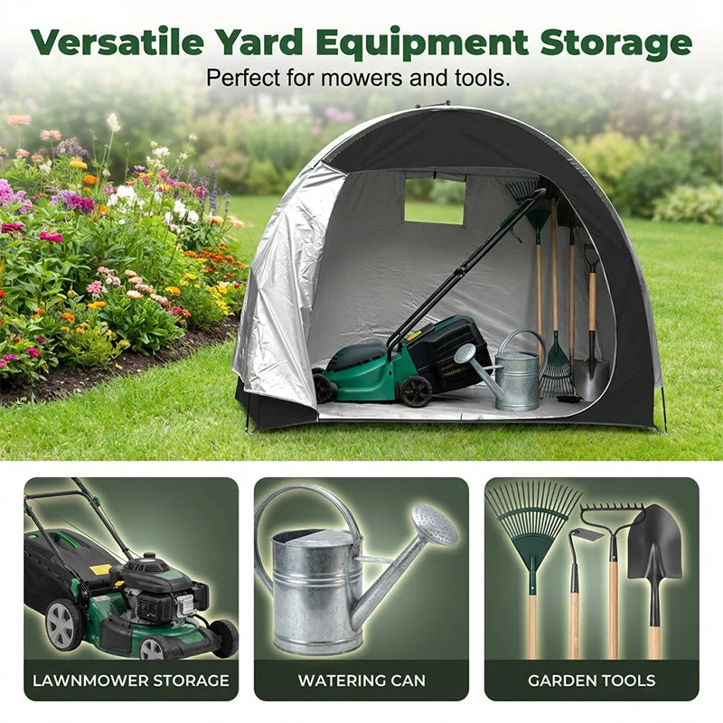 Multi-Purpose Portable Outdoor Storage Shed for Bikes - Image 7