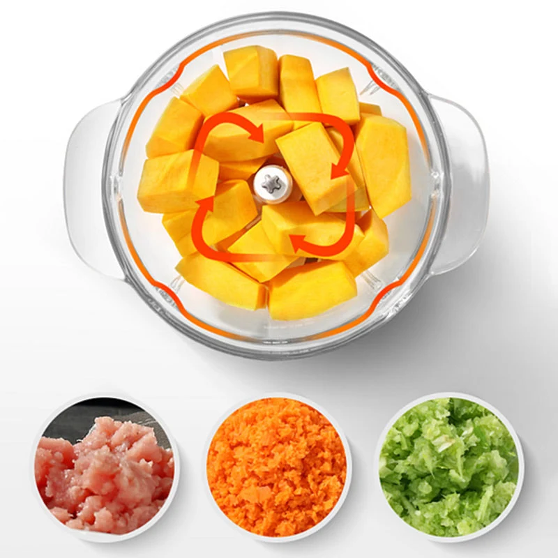 Electric Food Chopper, 2 Gears Speed & 4 Blades - Image 4