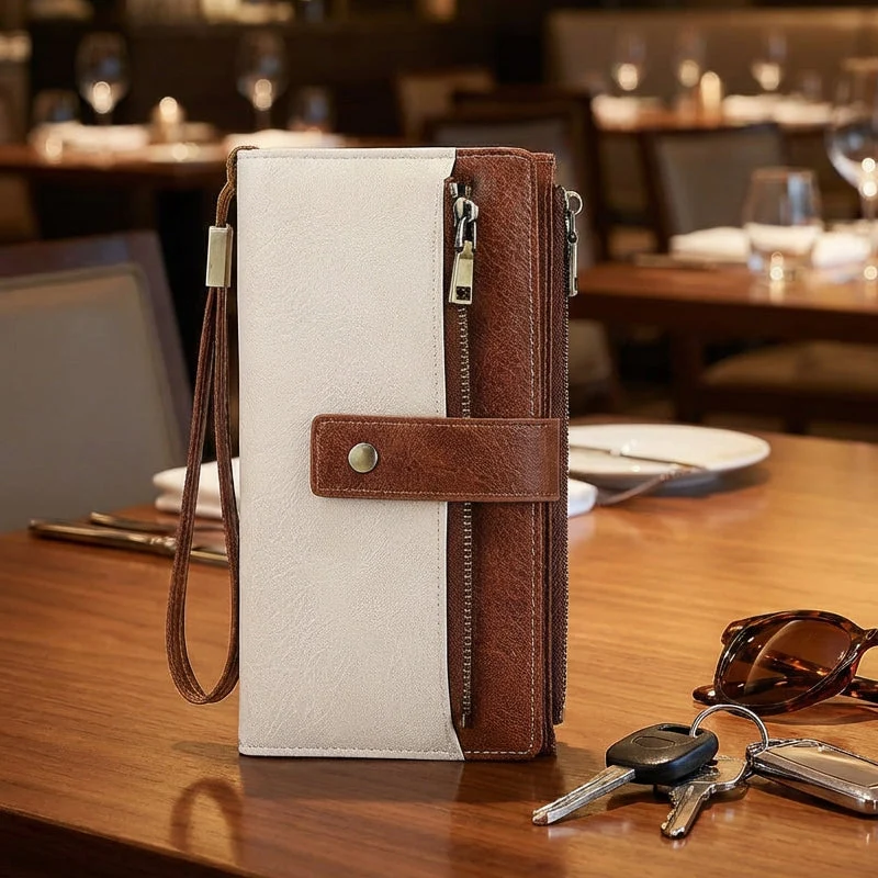 Women's Retro Style RFID Blocking Tri-fold Wallet - Image 16