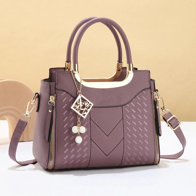 π LIMITED-TIME 50% OFF! β¨ Women's Top-Handle Satchel β V-Stitched, Gold Hardware, Multi-Compartment πΈ - Image 13