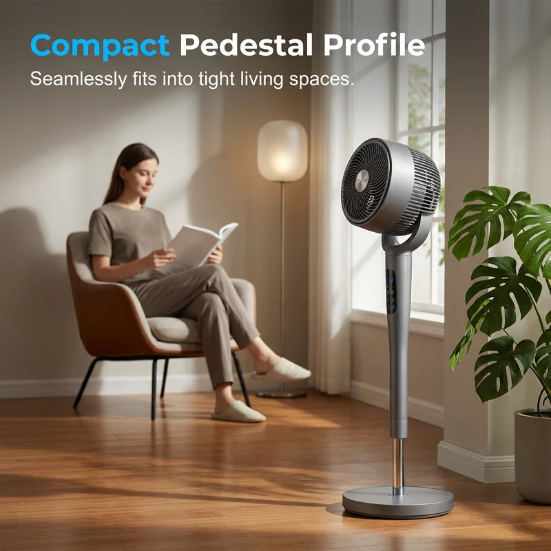 Remote Control Air Circulator Pedestal Fan - Image 4