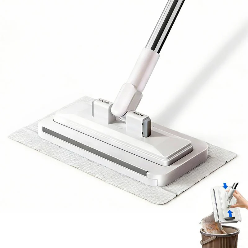 Hands-Free Flat Mop with Universal Cloth Clamp - Image 6