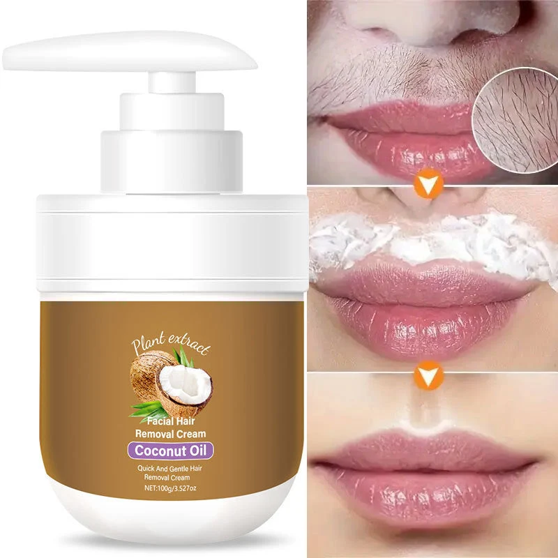 🎁 Buy 2 get 1 FREE! 🥥✨ Coconut facial hair removal cream – Gentle & effective - Image 4