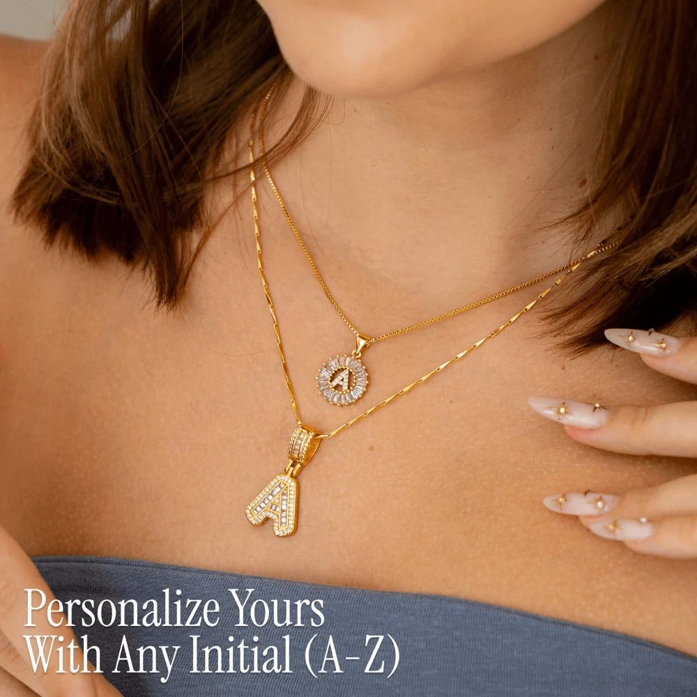 🎁New Year Sale 50% OFF💖2 Pack - Initial Letter Pendant Necklaces