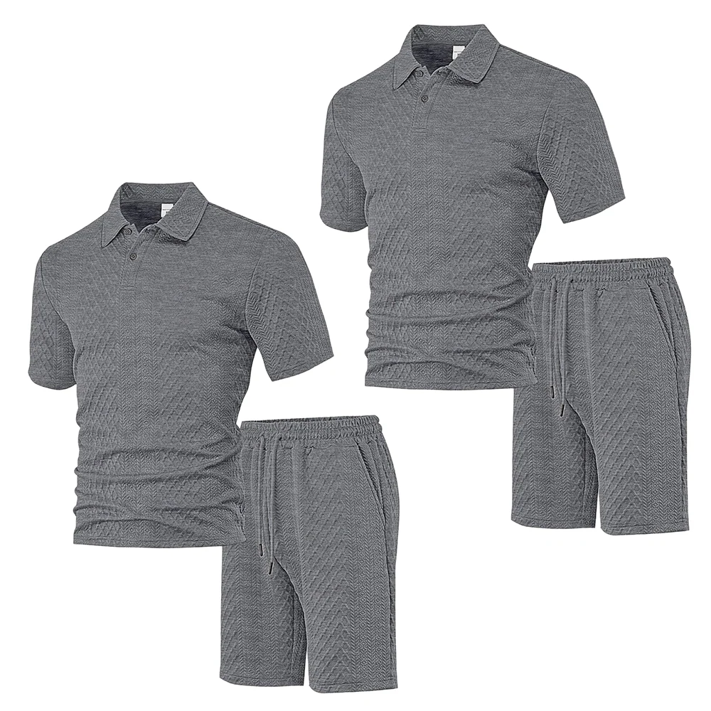 π50K+ SOLD!π₯π©³Men's Diamond Print 2-Piece Set β Ready in seconds! Soft, breathable top with easy shorts. No fuss, just style. Perfect for garden BBQs or coffee dates. - Image 2