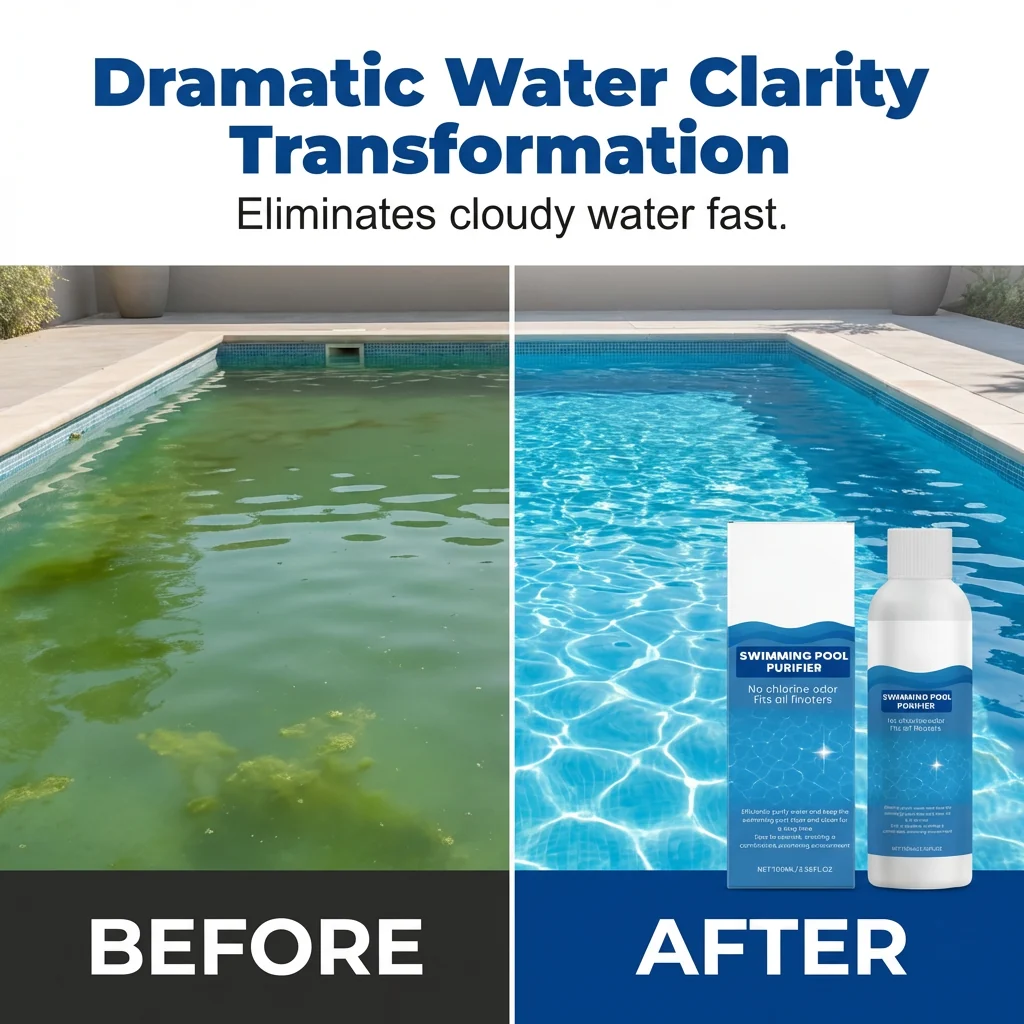 π§ Swimming Pool Purifying Liquid β Crystal Clear Water, Zero Hassle! β¨ Say goodbye to green water & harsh chemicals β just pure, fresh swimming every time. πββοΈπ - Image 8