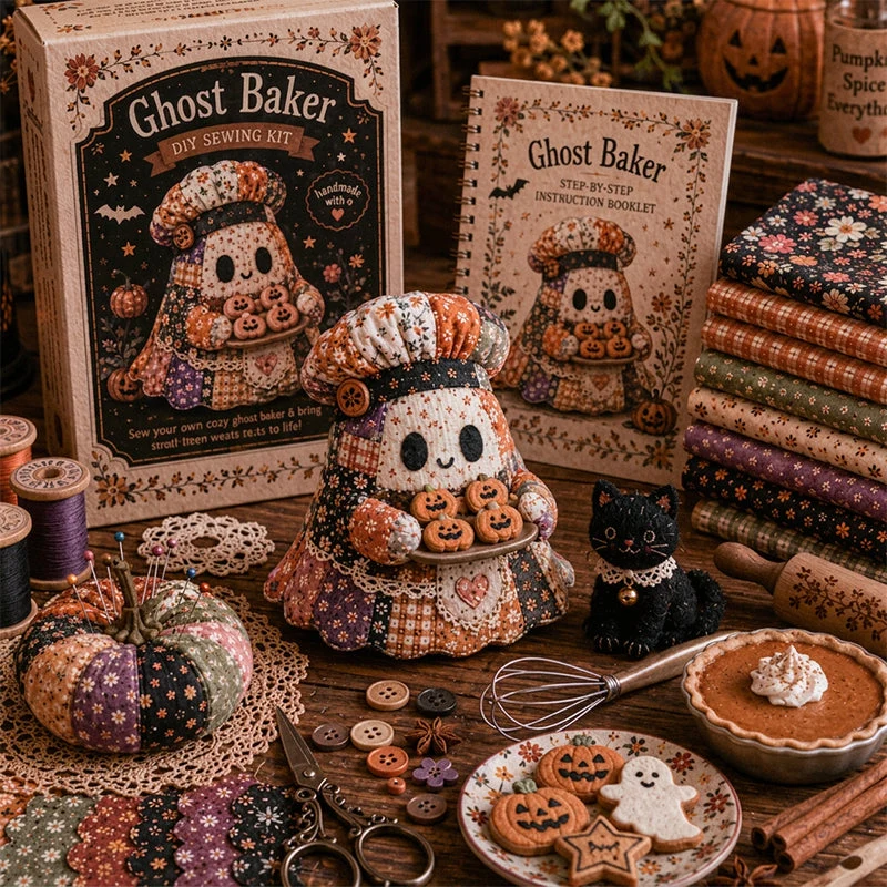🎁Little Ghost's Cozy Halloween DIY Patchwork Kit - Image 11