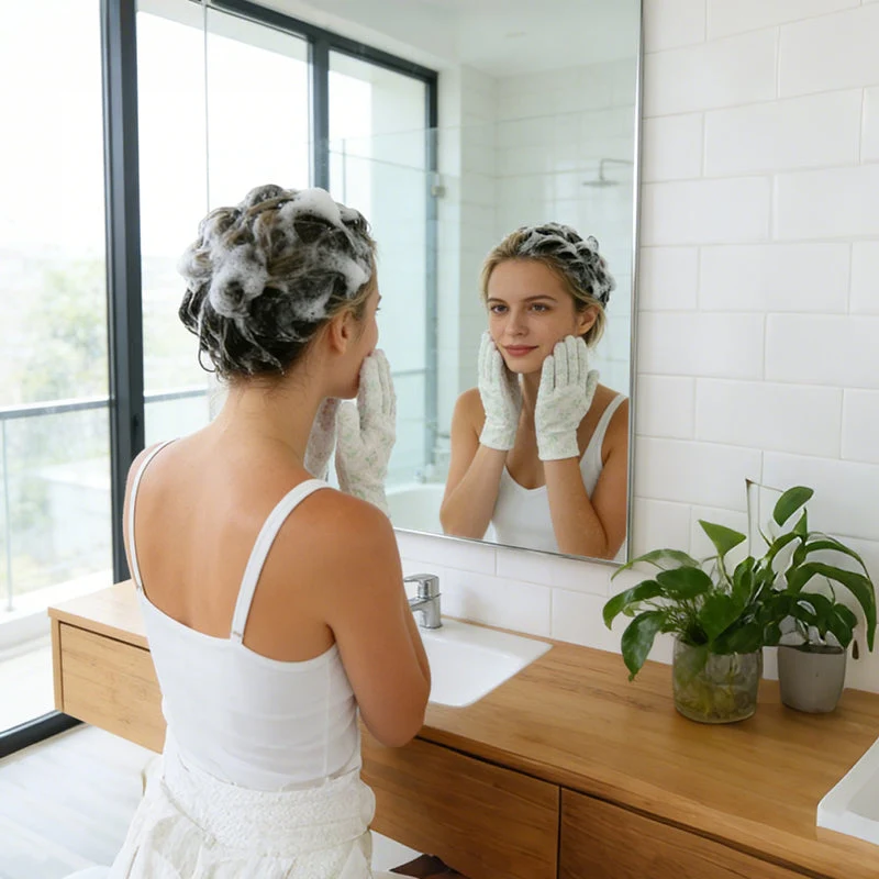Rinse-Free Hair Cleansing Gloves for Oil Control (10-Pack) - Image 7