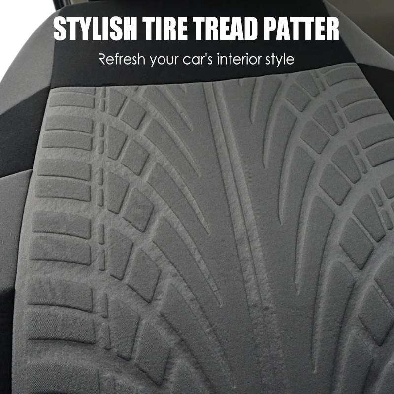 Car Seat Cover Set with Tire Tread Pattern - Image 15