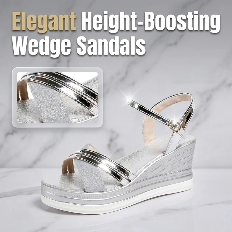 Women's Open Toe Ankle Strap Wedge Sandals