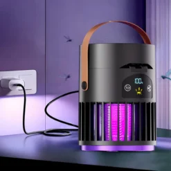 Alternative view of 🌞Summer Sale 50% OFF🔥Portable Rechargeable Fan with UV Bug Zapper Light