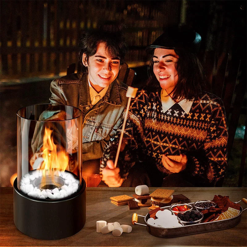 π₯ 50% OFF! π Glass & Metal Tabletop Fireplace β Portable, Smoke-Free for Indoor & Outdoor Use, With Ethanol Burner & Cozy Decorative Accentuator for Your Home β¨ - Image 4